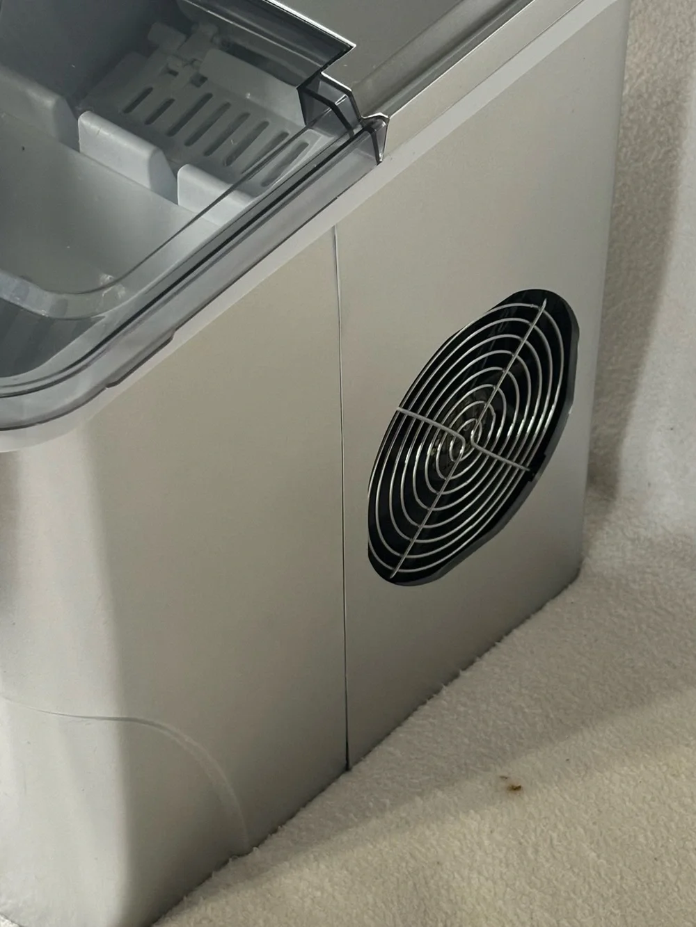 FOOING Countertop Ice Maker Machine Silver – Pre-Owned – Cosmetic Damage